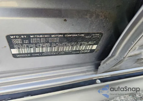 2015 Mitsubishi Lancer Es z USA, uszkodzony, nr VIN JA32U2FU5FU019808